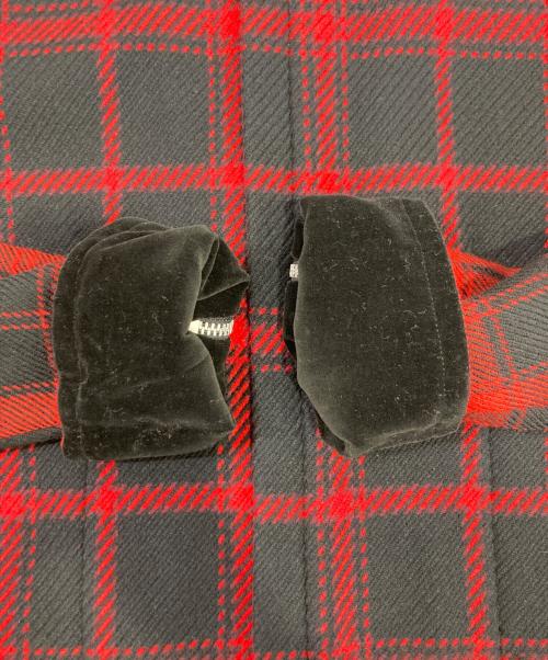 YOHJI YAMAMOTO（ヨウジヤマモト）YOHJI YAMAMOTO (ヨウジヤマモト) ウールタータンチェックジャケット レッド サイズ:1の古着・服飾アイテム