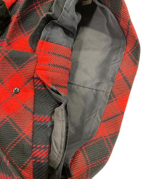 YOHJI YAMAMOTO（ヨウジヤマモト）YOHJI YAMAMOTO (ヨウジヤマモト) ウールタータンチェックジャケット レッド サイズ:1の古着・服飾アイテム