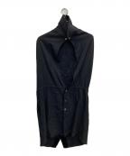 YOHJI YAMAMOTOヨウジヤマモト）の古着「ウール変形ギャザーワンピース」｜ネイビー