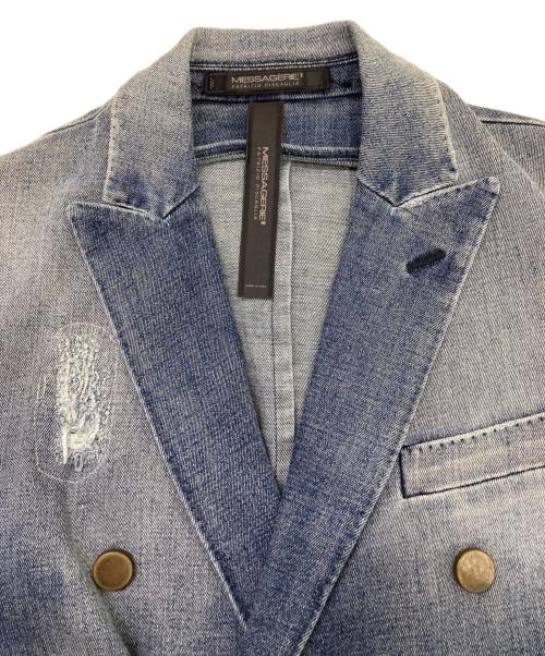 messagerie（メッサジェリエ）MESSAGERIE (メッサジェリエ) デニムテーラードジャケット ブルー サイズ:46の古着・服飾アイテム