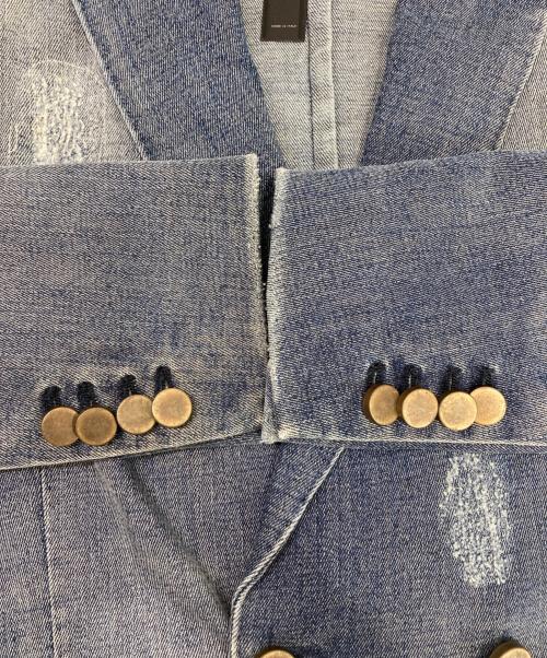 messagerie（メッサジェリエ）MESSAGERIE (メッサジェリエ) デニムテーラードジャケット ブルー サイズ:46の古着・服飾アイテム
