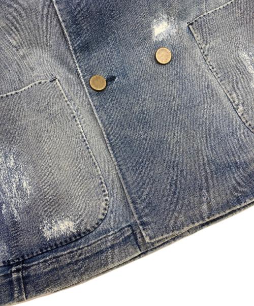 messagerie（メッサジェリエ）MESSAGERIE (メッサジェリエ) デニムテーラードジャケット ブルー サイズ:46の古着・服飾アイテム