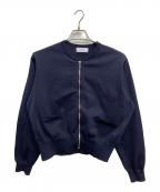 SLOBE IENAスローブ イエナ）の古着「ニットショートブルゾン」｜ネイビー