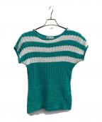 Christian Dior PRET-A-PORTERクリスチャンディオールプレタポルテ）の古着「半袖リネンニット」｜グリーン