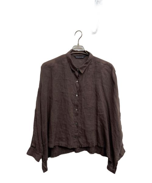 mizuiro-ind（ミズイロインド）mizuiro-ind (ミズイロインド) リネンシャツ ブラウン サイズ:-の古着・服飾アイテム