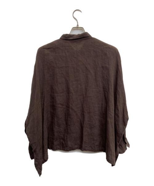 mizuiro-ind（ミズイロインド）mizuiro-ind (ミズイロインド) リネンシャツ ブラウン サイズ:-の古着・服飾アイテム