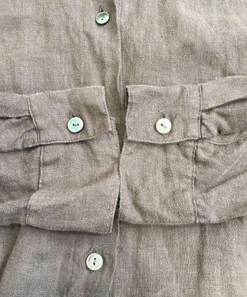 mizuiro-ind（ミズイロインド）mizuiro-ind (ミズイロインド) リネンシャツ ブラウン サイズ:-の古着・服飾アイテム