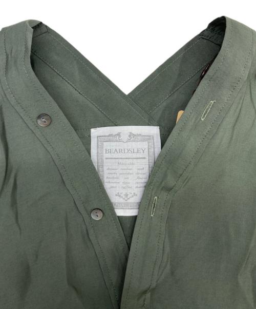 BEARDSLEY（ビアズリー）BEARDSLEY (ビアズリー) カラーレスシャツワンピース オリーブ サイズ:F 未使用品の古着・服飾アイテム