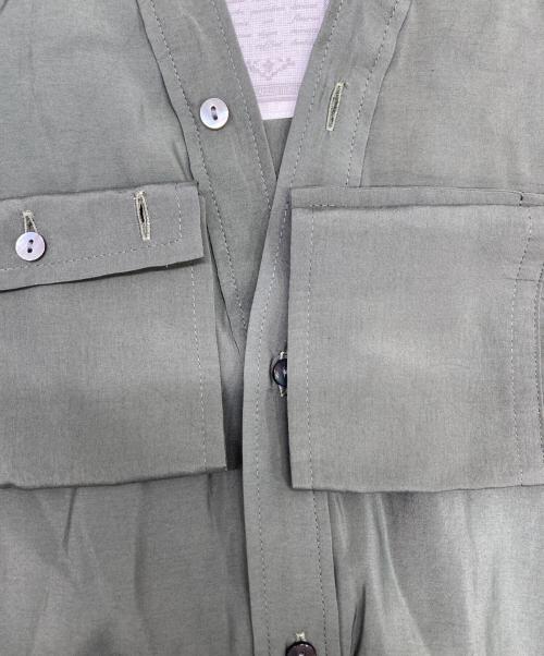 BEARDSLEY（ビアズリー）BEARDSLEY (ビアズリー) カラーレスシャツワンピース オリーブ サイズ:F 未使用品の古着・服飾アイテム