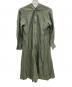 BEARDSLEY（ビアズリー）の古着「カラーレスシャツワンピース」｜オリーブ