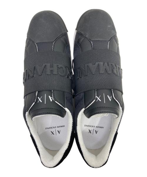 ARMANI EXCHANGE（アルマーニ エクスチェンジ）ARMANI EXCHANGE (アルマーニ エクスチェンジ) ロゴバンドスニーカー ブラック サイズ:25cmの古着・服飾アイテム