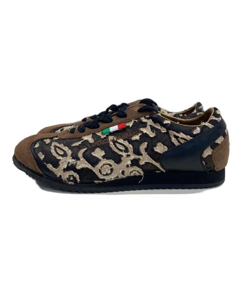 DOLCE & GABBANA（ドルチェ＆ガッバーナ）DOLCE & GABBANA (ドルチェ＆ガッバーナ) スニーカー ブラウン サイズ:6の古着・服飾アイテム