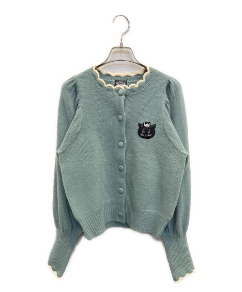 MMTS（マミタス）MMTS (マミタス) 猫刺繍カーディガン グリーン サイズ:表記なしの古着・服飾アイテム