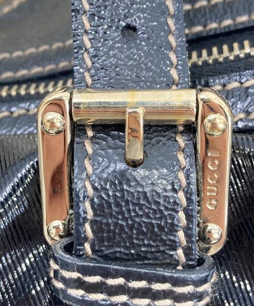 GUCCI（グッチ）GUCCI (グッチ) インターロッキングミニボストンバッグ ブラックの古着・服飾アイテム