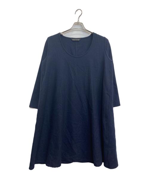 mizuiro-ind（ミズイロインド）mizuiro-ind (ミズイロインド) ニットワンピース ネイビー サイズ:FREEの古着・服飾アイテム