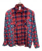 YSTRDY'S TMRRWイエスタデイズトゥモロウ）の古着「FLEA MARKET SHIRT」｜レッド