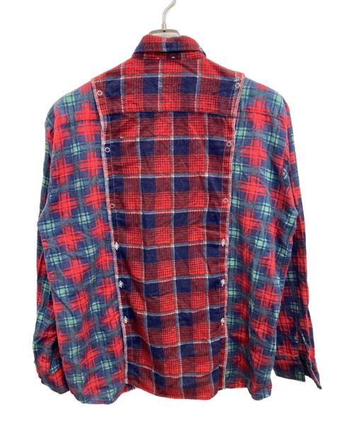 YSTRDY'S TMRRW（イエスタデイズトゥモロウ）YSTRDY'S TMRRW (イエスタデイズトゥモロウ) FLEA MARKET SHIRT レッド サイズ:FREEの古着・服飾アイテム