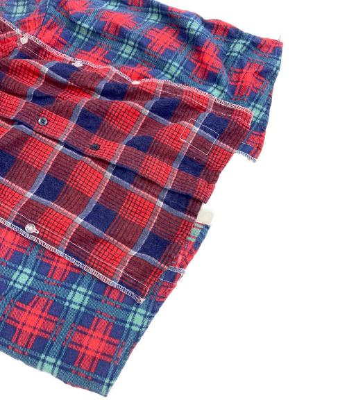 YSTRDY'S TMRRW（イエスタデイズトゥモロウ）YSTRDY'S TMRRW (イエスタデイズトゥモロウ) FLEA MARKET SHIRT レッド サイズ:FREEの古着・服飾アイテム