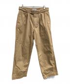 Graphpaperグラフペーパー）の古着「Military Cloth Belted Pants」｜ベージュ