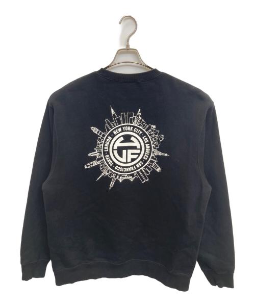 HUF（ハフ）HUF (ハフ) INTERNATIONALLY KNOWN CREWNECK ブラック サイズ:XLの古着・服飾アイテム