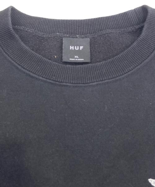 HUF（ハフ）HUF (ハフ) INTERNATIONALLY KNOWN CREWNECK ブラック サイズ:XLの古着・服飾アイテム