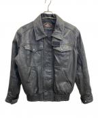 KUSHITANIクシタニ）の古着「レザージャケット」｜ブラック