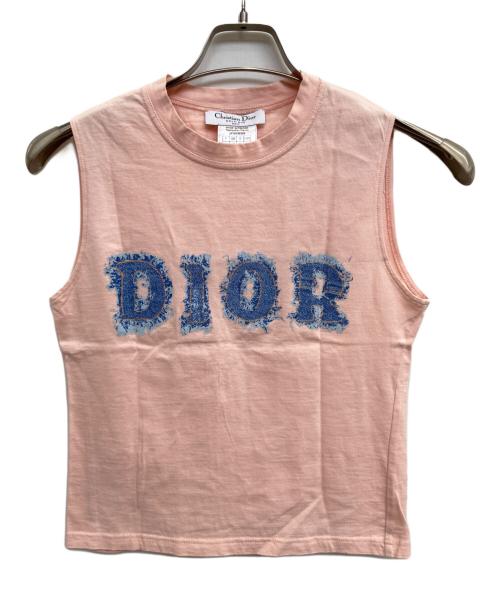 Christian Dior（クリスチャン ディオール）Christian Dior (クリスチャン ディオール) ノースリーブカットソー ピンク サイズ:40の古着・服飾アイテム