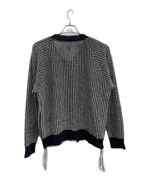 KOOL（クール）KOOL (クール) ニットジャケット ブラック×ホワイト サイズ:1の古着・服飾アイテム