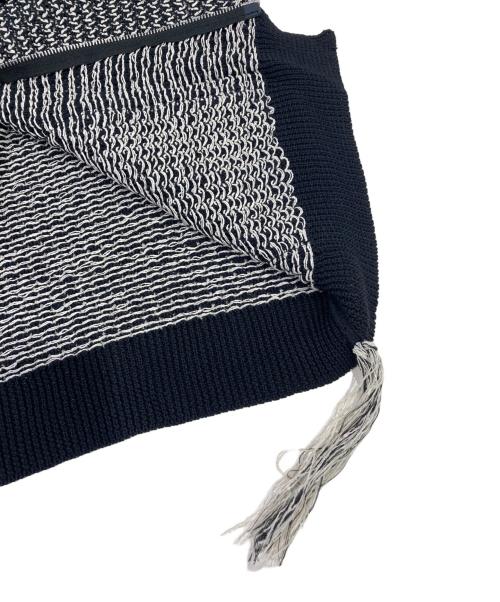 KOOL（クール）KOOL (クール) ニットジャケット ブラック×ホワイト サイズ:1の古着・服飾アイテム