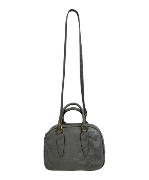 TOFF&LOADSTONE（トフアンドロードストーン）TOFF&LOADSTONE (トフアンドロードストーン) ミニヨン リザード ハンドバッグ グレーの古着・服飾アイテム