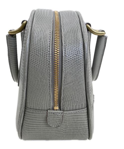 TOFF&LOADSTONE（トフアンドロードストーン）TOFF&LOADSTONE (トフアンドロードストーン) ミニヨン リザード ハンドバッグ グレーの古着・服飾アイテム