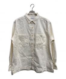 LACOSTE（ラコステ）の古着「ストレッチデニムシャツジャケット」｜ホワイト