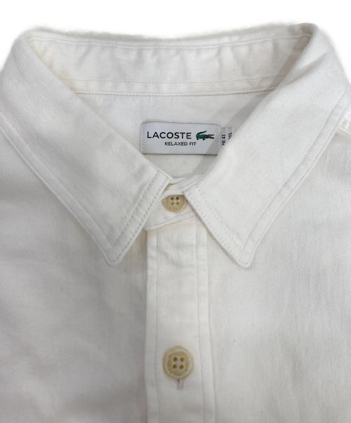 LACOSTE（ラコステ）LACOSTE (ラコステ) ストレッチデニムシャツジャケット ホワイト サイズ:M/Lの古着・服飾アイテム