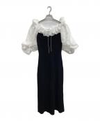 Snidelスナイデル）の古着「シアードッキングニットワンピース」｜ブラック