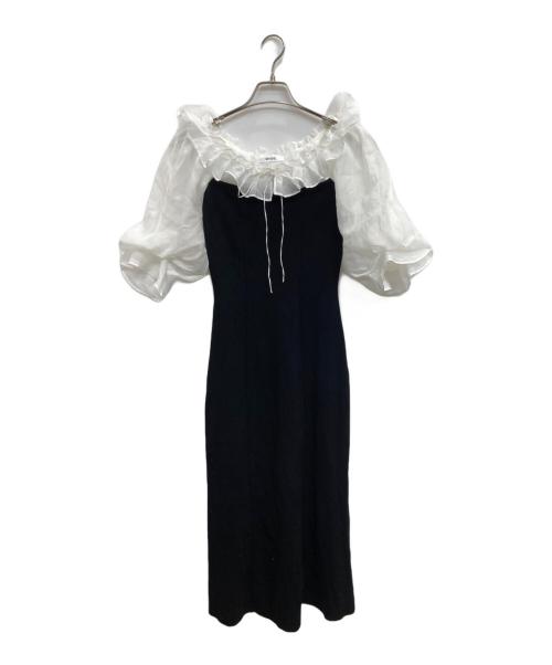 Snidel（スナイデル）Snidel (スナイデル) シアードッキングニットワンピース ブラック サイズ:Fの古着・服飾アイテム