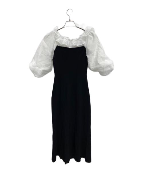 Snidel（スナイデル）Snidel (スナイデル) シアードッキングニットワンピース ブラック サイズ:Fの古着・服飾アイテム