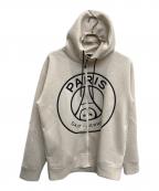 Paris Saint-Germainパリサンジェルマン）の古着「ライトスウェット ジップパーカー」｜ベージュ