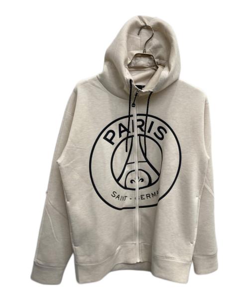 Paris Saint-Germain（パリサンジェルマン）PARIS SAINT-GERMAIN (パリサンジェルマン) ライトスウェット ジップパーカー ベージュ サイズ:Lの古着・服飾アイテム