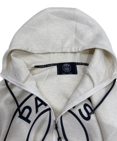 Paris Saint-Germain（パリサンジェルマン）PARIS SAINT-GERMAIN (パリサンジェルマン) ライトスウェット ジップパーカー ベージュ サイズ:Lの古着・服飾アイテム