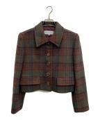 Yves Saint Laurentイヴサンローラン）の古着「ツイードジャケット」｜グリーン×ブラウン