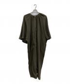 WALANCEワランス）の古着「草木染めコットンガーゼッワンピース」｜カーキ