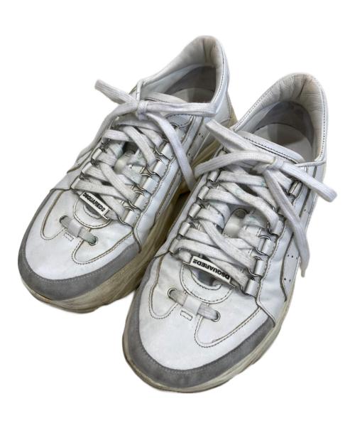 DSQUARED2（ディースクエアード）DSQUARED2 (ディースクエアード) スニーカー ホワイト サイズ:38の古着・服飾アイテム