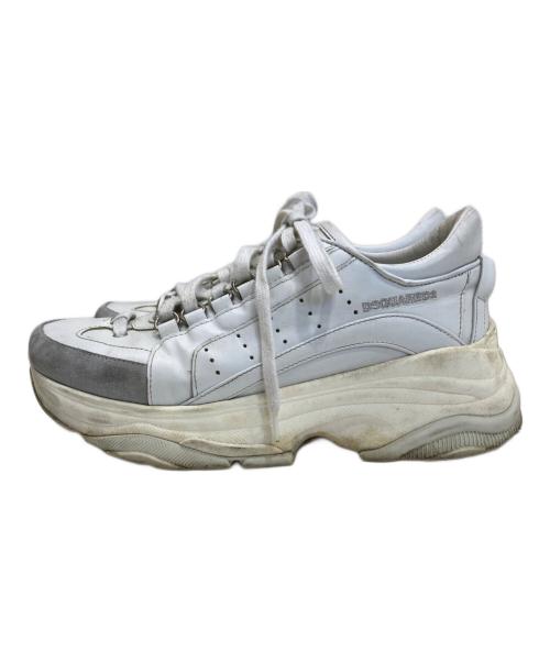 DSQUARED2（ディースクエアード）DSQUARED2 (ディースクエアード) スニーカー ホワイト サイズ:38の古着・服飾アイテム