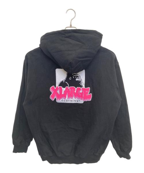X-LARGE（エクストララージ）X-LARGE (エクストララージ) GRAFFITI PULLOVER HOODED SWEAT ブラック サイズ:Lの古着・服飾アイテム