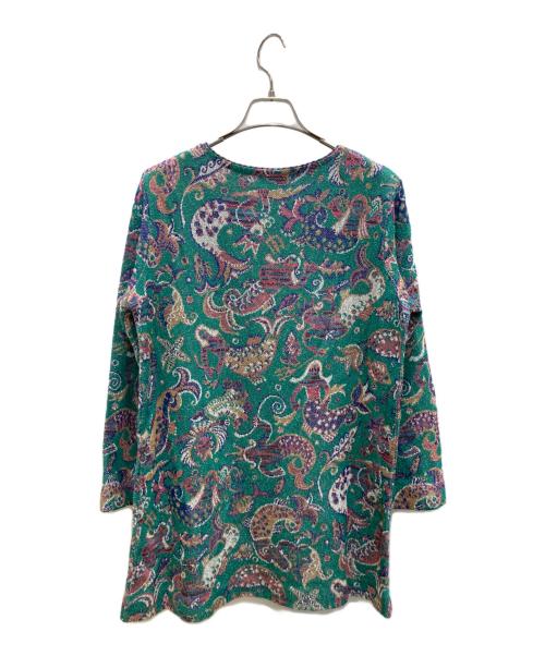 missoni（ミッソーニ）missoni (ミッソーニ) チュニック グリーン×ピンク サイズ:表記無しの古着・服飾アイテム