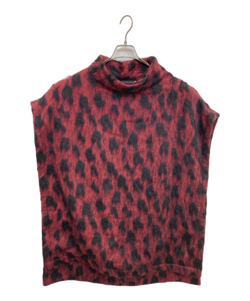 PAUL SMITH（ポールスミス）Paul Smith (ポールスミス) MUSICAL NOTE DOWN BIG PONCHO レッド サイズ:FREEの古着・服飾アイテム