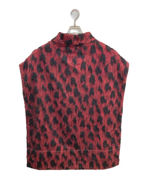 PAUL SMITH（ポールスミス）Paul Smith (ポールスミス) MUSICAL NOTE DOWN BIG PONCHO レッド サイズ:FREEの古着・服飾アイテム