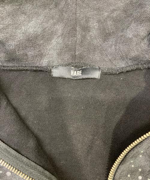 HARE（ハレ）HARE (ハレ) ジップパーカー ブラック サイズ:Fの古着・服飾アイテム