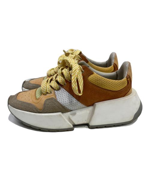 MM6 Maison Margiela（エムエムシックスメゾンマルジェラ）MM6 Maison Margiela (エムエムシックスメゾンマルジェラ) スニーカー イエロー×オレンジ サイズ:36の古着・服飾アイテム