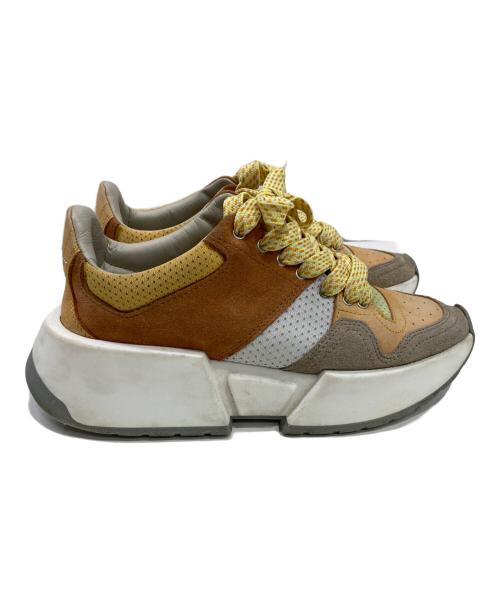 MM6 Maison Margiela（エムエムシックスメゾンマルジェラ）MM6 Maison Margiela (エムエムシックスメゾンマルジェラ) スニーカー イエロー×オレンジ サイズ:36の古着・服飾アイテム